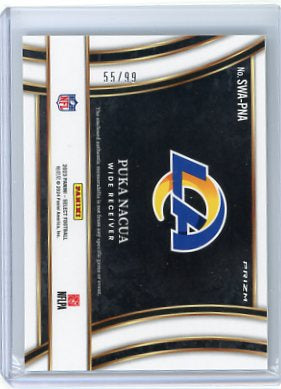 Puka Nacua - 2023 Panini Select Prizm Jersey Patch Rookie Silver 55/99 SWA-PNA
