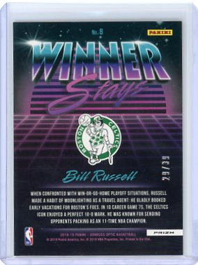 Bill Russell - 2017-18 Panini Donruss Optic Winner Stays Orange Prizm 29/39