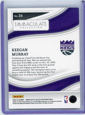Keegan Murray - 2022-23 Panini Immaculate Collection Rookie 55/99 #26