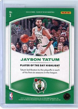 Jayson Tatum - 2023-24 Panini Player of the Day Basketball 16/25 Purple #3