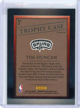 Tim Duncan - 2023-24 Panini Premium Stock Prizm Trophy Case SP