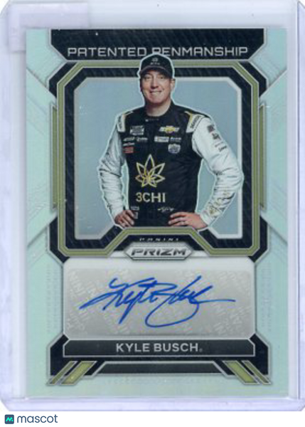 Kyle Busch - 2022 Panini Prizm Racing Patented Penmanship Auto Silver PPKYB