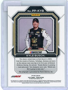 Kyle Busch - 2022 Panini Prizm Racing Patented Penmanship Auto Silver PPKYB