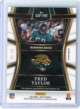 Fred Taylor - 2022 Panini Select Football Auto Blue Prizm 42/99 SSP-FRT