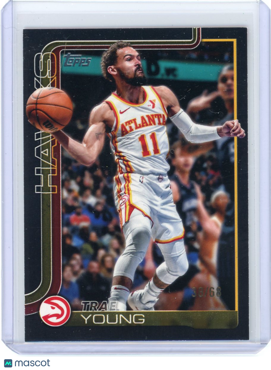 Trae Young - 2025 Topps Flagship Basketball Black Border 38/68 #61