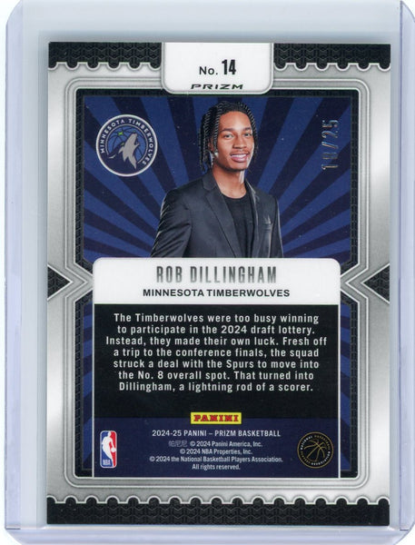 Rob Dillingham - 2024-25 Panini Prizm Luck of the Lottery Mojo Rookie 18/25