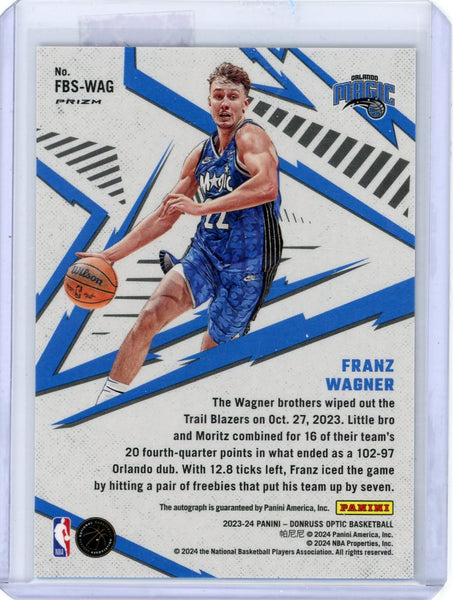 Franz Wagner - 2023-24 Donruss Optic Prizm 2024 Panini Disco Autograph