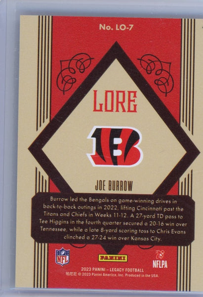 JOE BURROW - 2023 Football Legacy "Lore"