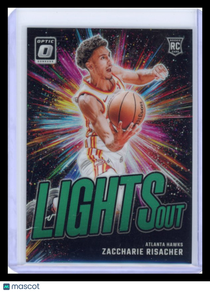 Zaccharie Risacher - 2024-25 Donruss Optic Prizm Lights Out Green /5