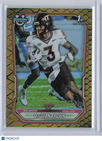 Que'Sean Brown - 2026 Bowman Chrome Gold Reptillian /50