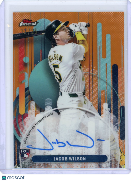 Jacob Wilson - 2025 Topps Finest Autograph Rookie Auto Orange 12/25 FA-JWI