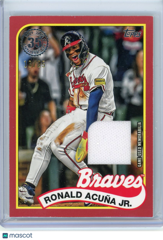 Ronald Acuña Jr. - 2024 Topps Baseball Series 2 Game Used Memorabilia 16/25 Red