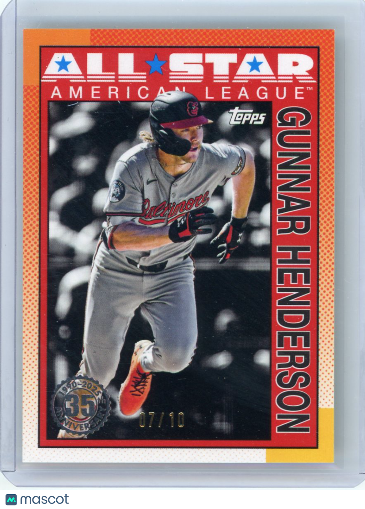 Gunnar Henderson - 2025 Topps All-Star American League 90AS-40 07/10 Black
