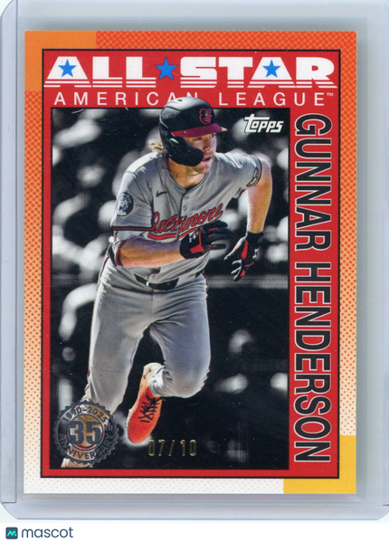 Gunnar Henderson - 2025 Topps All-Star American League 90AS-40 07/10 Black