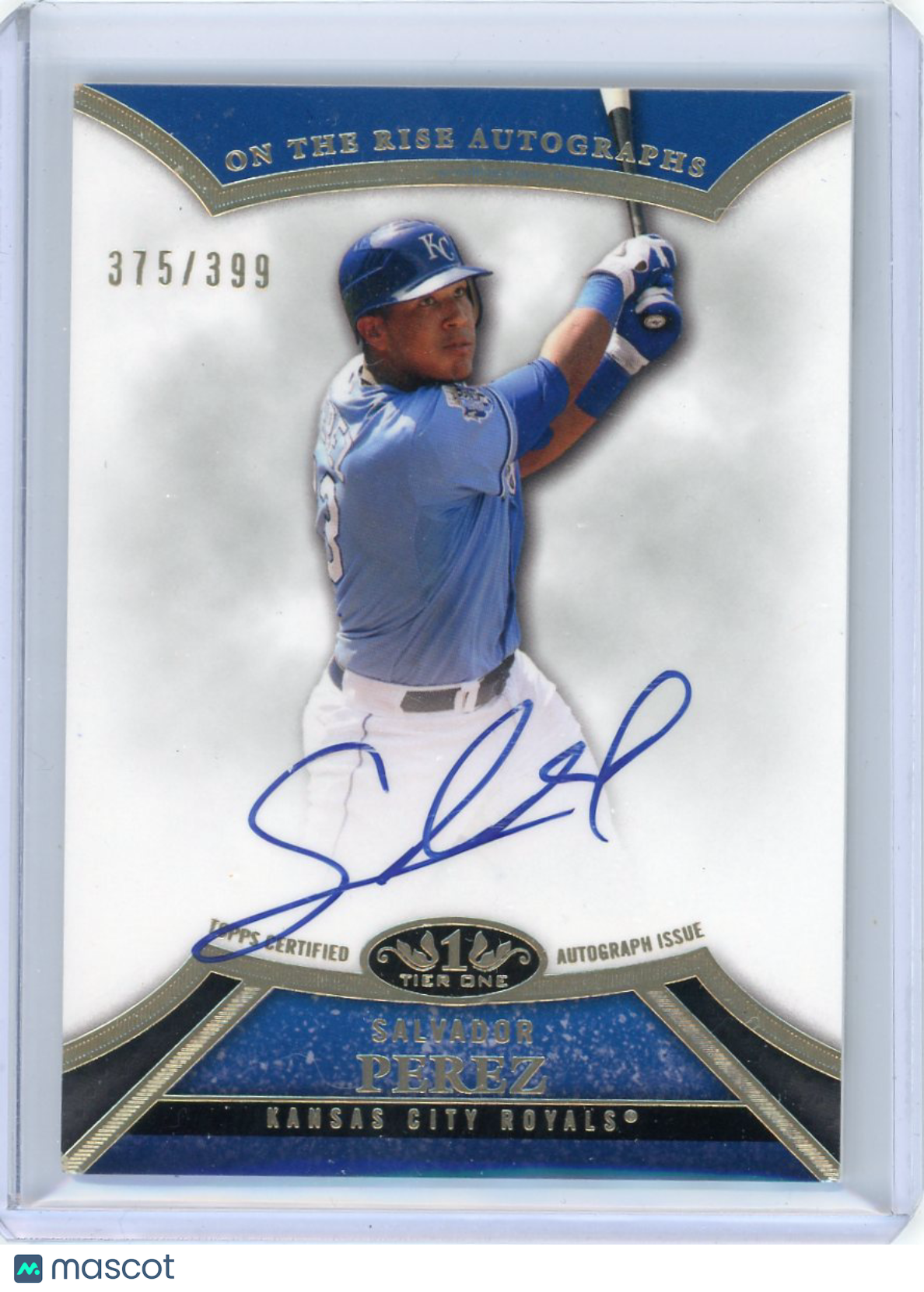 Salvador Perez - 2013 Topps Tier One On The Rise Autographs Autograph 375/399