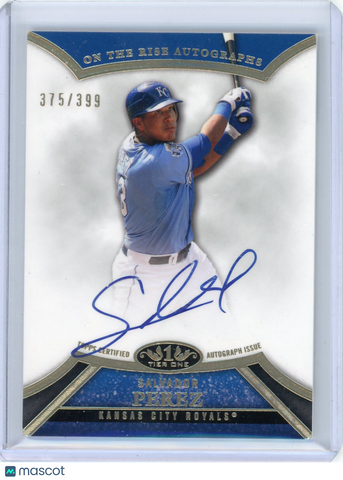 Salvador Perez - 2013 Topps Tier One On The Rise Autographs Autograph 375/399