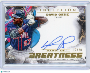 David Ortiz - 2023 Topps Inception 17/20 Auto Dawn of Greatness IDG-DO Twins