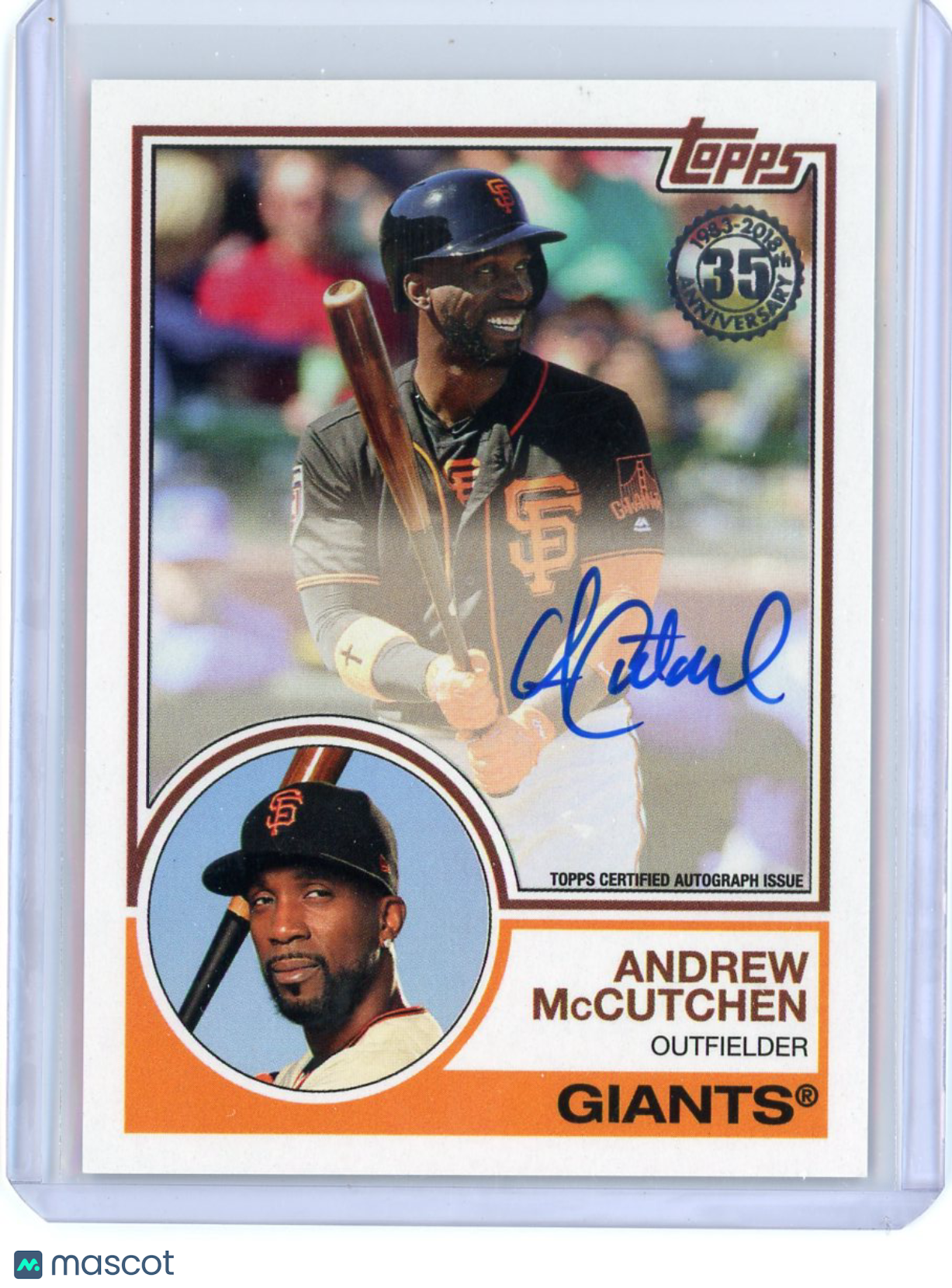 Andrew McCutchen - 2018 Topps 35th Anniversary 1983 Topps Baseball Autograph