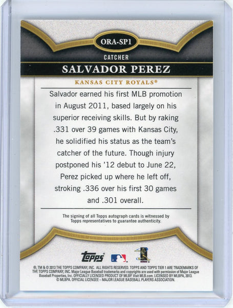 Salvador Perez - 2013 Topps Tier One On The Rise Autographs Autograph 375/399