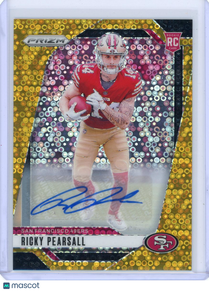 Ricky Pearsall - 2024 Panini Prizm Football Gold Disco RC Rookie Auto 10/10