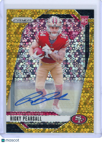 Ricky Pearsall - 2024 Panini Prizm Football Gold Disco RC Rookie Auto 10/10