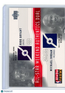 Michael Jordan Kobe Bryant - 2003 Upper Deck All-Star Weekend Authentics Jersey