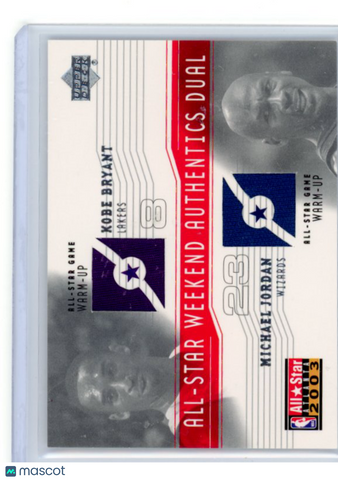 Michael Jordan Kobe Bryant - 2003 Upper Deck All-Star Weekend Authentics Jersey