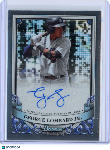 George Lombard Jr. - 2024 Bowman Sterling Topps Auto Prospect New York
