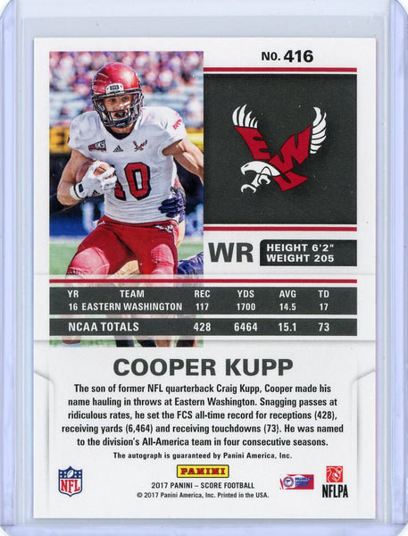 Cooper Kupp - 2017 Panini Score Artist's Proof Rookie Auto Blue 17/35