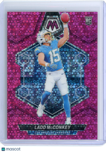 Ladd McConkey - 2024 Panini Mosaic Prizm Pink No Huddle 17/20 Rookie #334