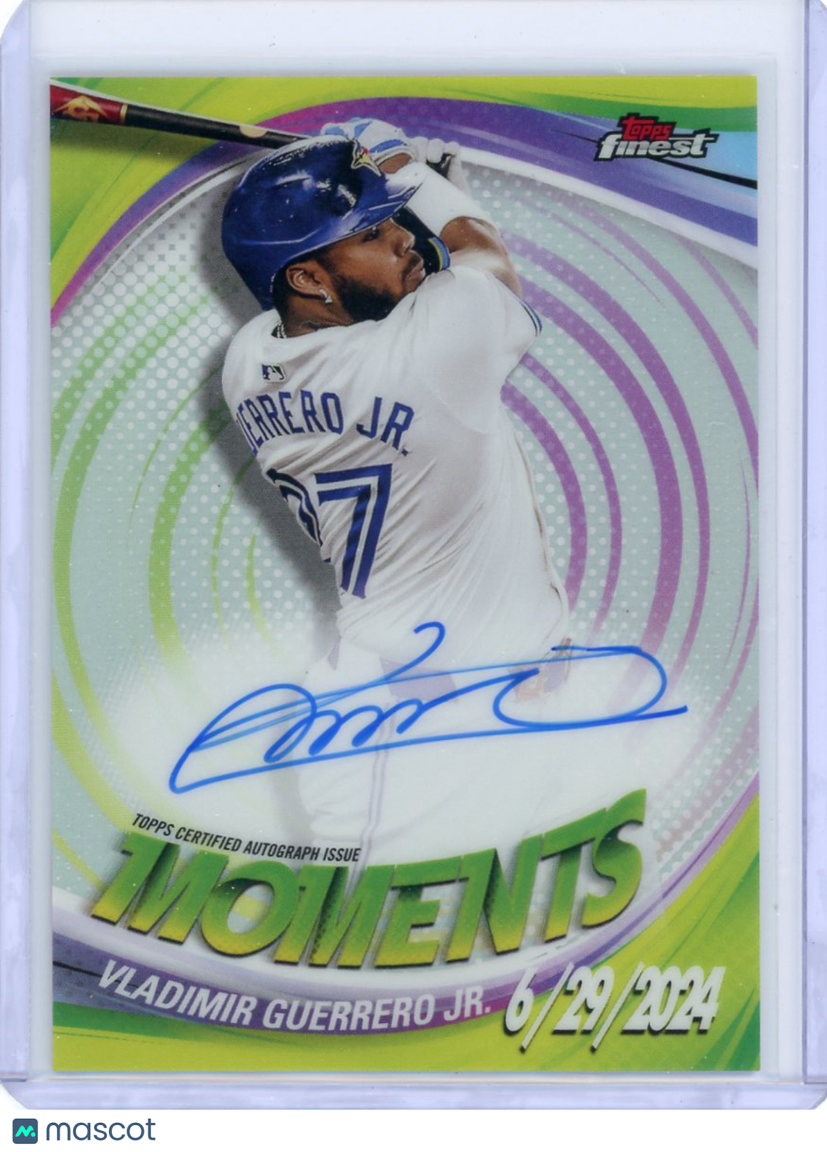 Vladimir Guerrero Jr. - 2025 Topps Finest Moments Auto 6/29/2024 FMA-VG