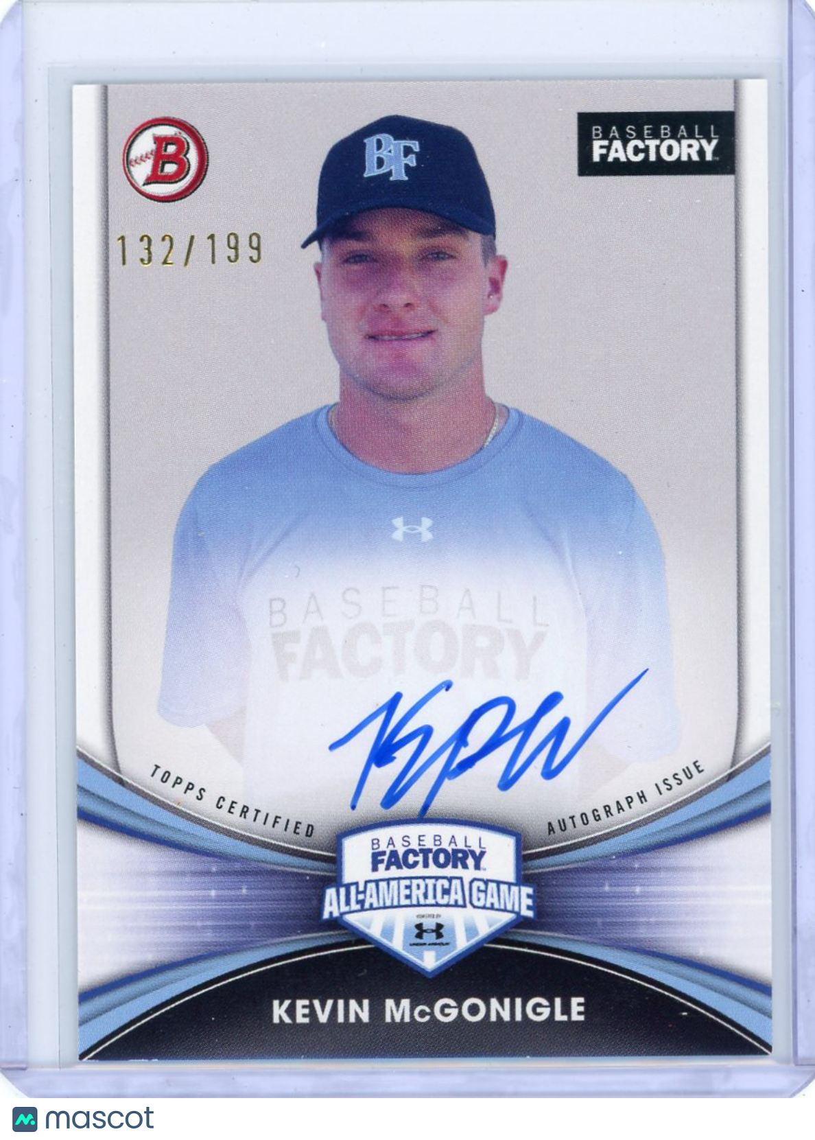 Kevin McGonigle - 2022 Bowman Baseball Factory All-America Autograph 132/199