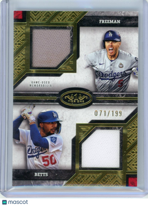 Mookie Betts/Freddie Freeman - 2025 Topps Tier One Dual Relic 071/199 DPR-FB