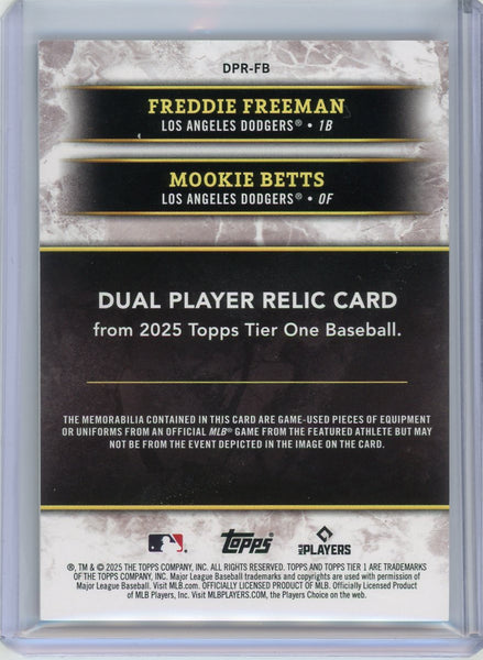 Mookie Betts/Freddie Freeman - 2025 Topps Tier One Dual Relic 071/199 DPR-FB