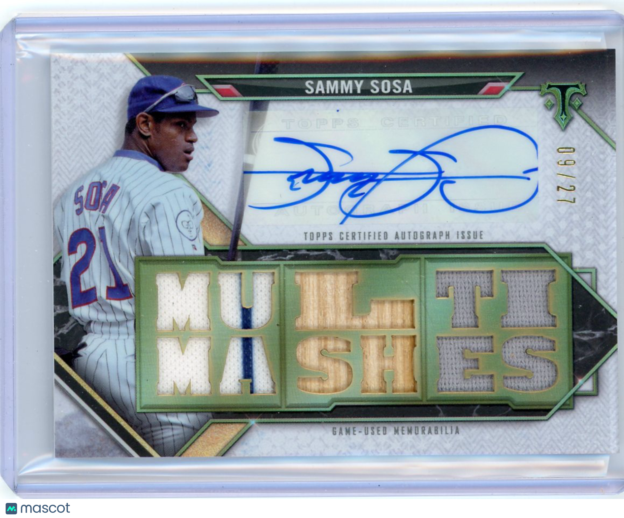 Sammy Sosa - 2021 Topps Triple Threads 09/27 Auto Relic Multi Mashes TTAR-SS1