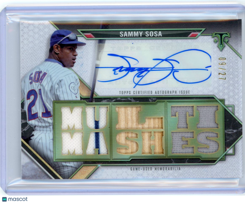 Sammy Sosa - 2021 Topps Triple Threads 09/27 Auto Relic Multi Mashes TTAR-SS1