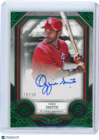 Ozzie Smith - 2024 Topps Tier One Autograph Auto Green  29/30 T1A-OS
