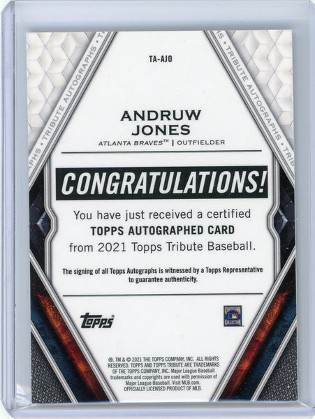 Andruw Jones - 2021 Topps Tribute Autographs Auto 121/199 TA-AJO