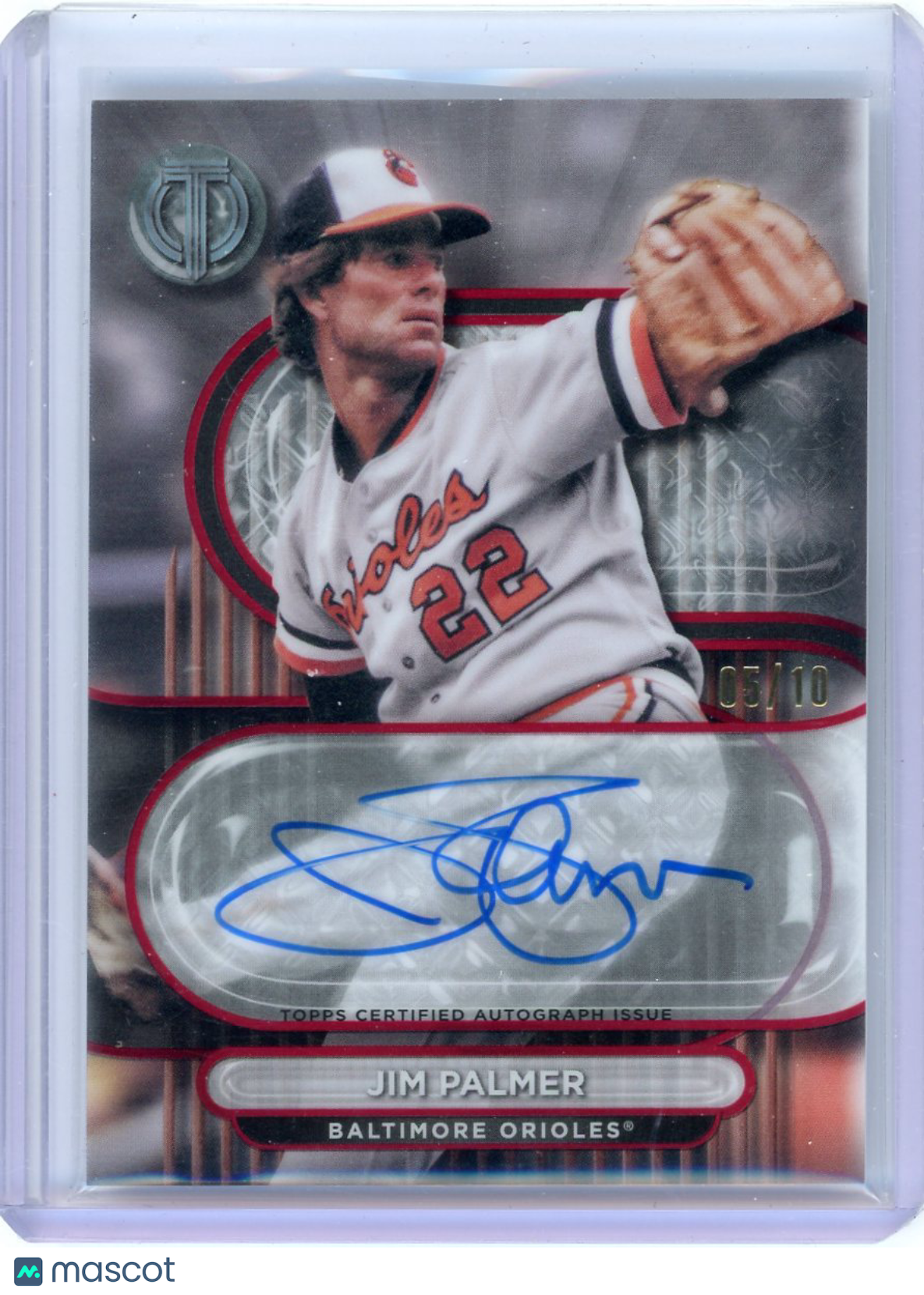 Jim Palmer - 2024 Topps Tribute Autograph Auto Red 05/10 TA-JPA