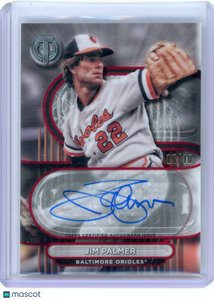 Jim Palmer - 2024 Topps Tribute Autograph Auto Red 05/10 TA-JPA