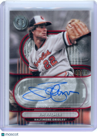 Jim Palmer - 2024 Topps Tribute Autograph Auto Red 05/10 TA-JPA