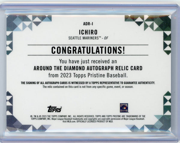 Ichiro - 2023 Topps Pristine Around the Diamond Autograph Auto Relic ADR-1 SEA
