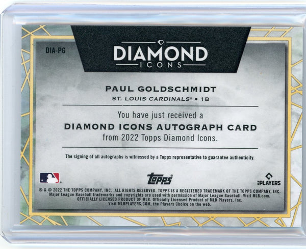 Paul Goldschmidt - 2022 Topps Diamond Icons Autograph Auto 09/25 DIA-PG