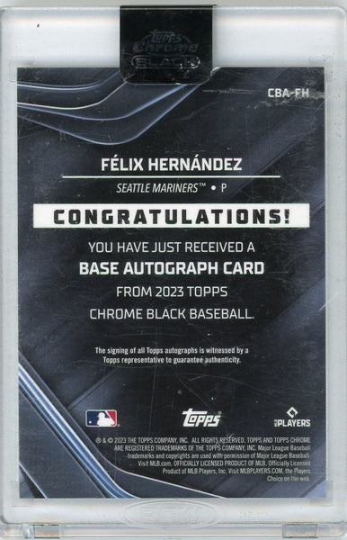 Felix Hernandez - 2023 Topps Chrome Black Auto Gold Refractor 31/50 CBA-FH