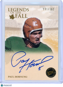 Paul Hornung - 2011 Press Pass Legends of the Fall Auto 131/162 LOF-PH