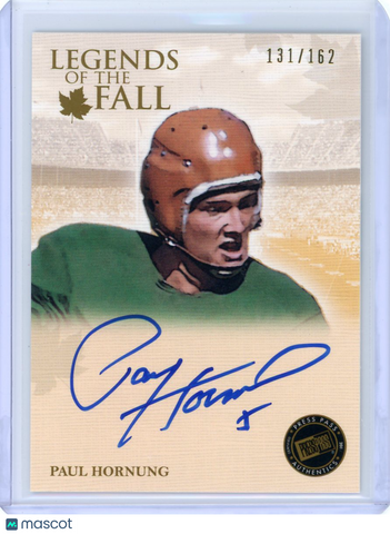 Paul Hornung - 2011 Press Pass Legends of the Fall Auto 131/162 LOF-PH