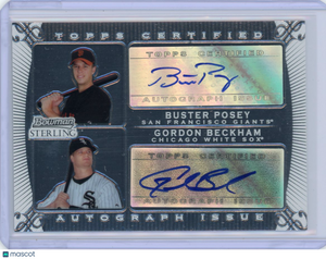 Buster Posey Gordon Beckham - 2009 Bowman Sterling Topps Dual Auto