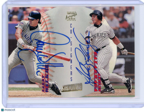 Andres Galarraga Larry Walker - 1998 Topps Stadium Club Co-Signers Auto