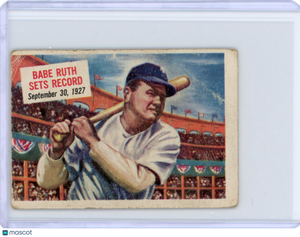 Babe Ruth - 1954 Topps Scoop Baseball Mini Sets Record Sept 30 1927 #41