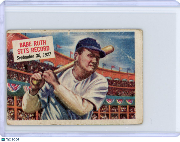 Babe Ruth - 1954 Topps Scoop Baseball Mini Sets Record Sept 30 1927 #41
